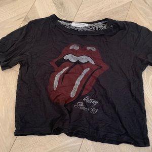 Rolling Stones Crop Tee Daydreamer Free People xs